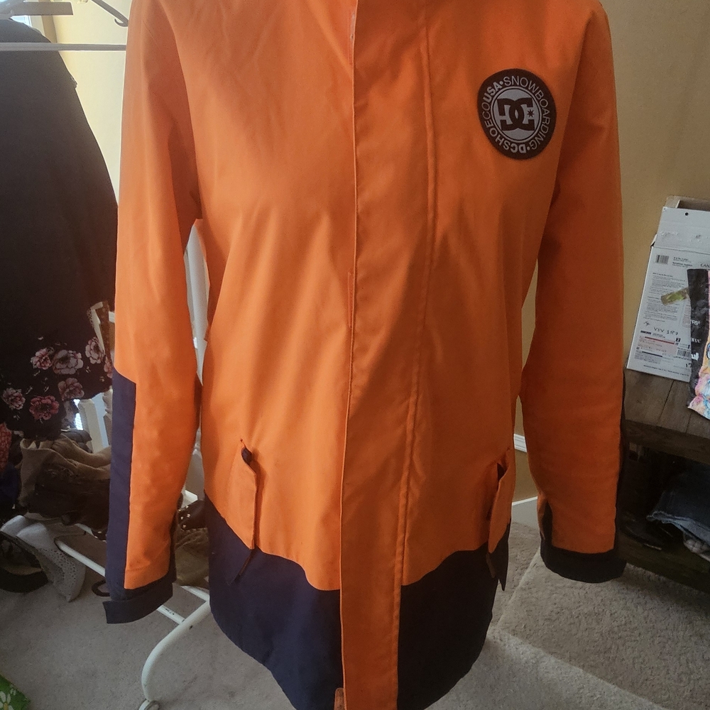 DC Vibrant Orange and Black Ski Jacket